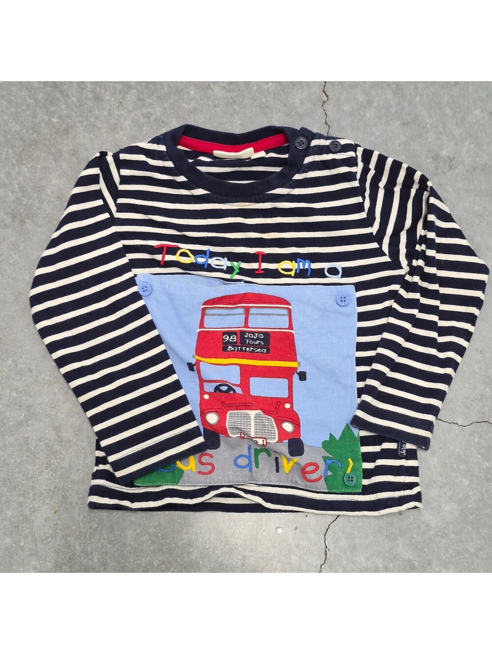 Jojo Maman Bebe Striped Long Sleeve T Shirt